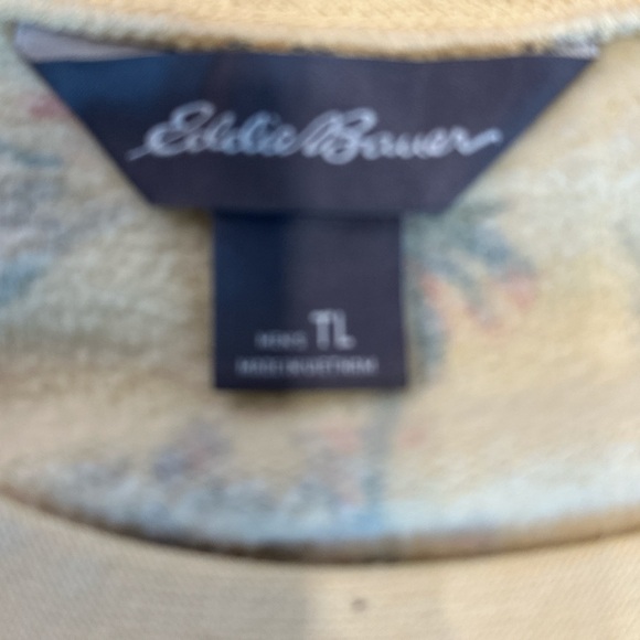 Eddie Bauer Men's Yellow Tropical Print Sweatshirt - Picture 3 of 4